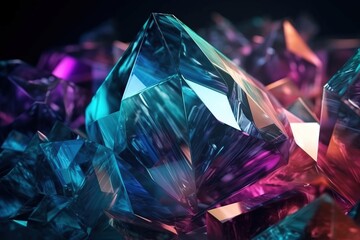  a group of multicolored diamonds sitting next to each other.  generative ai