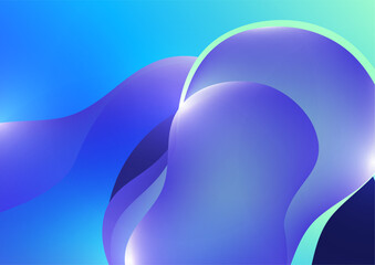 Fluid gradient background. Abstract 3d background. Liquid paints. Banner or sign design. Vector