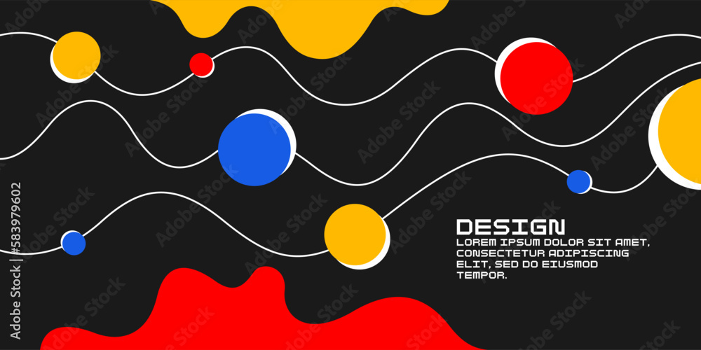 Poster modern backgrounds with abstract elements and dynamic shapes. compositions of geometric shapes. vect