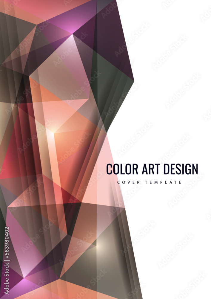 Poster polygonal abstract background of triangles in a modern style. place for text. use for banners, websi