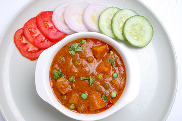 mix veg masala and salad