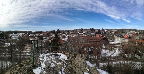 Braunlage in winter, panoramic view