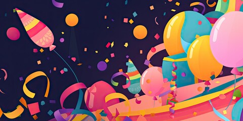 birthday celebration child background AI generative art