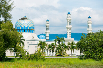 Blue mosque in Sandakan, Borneo