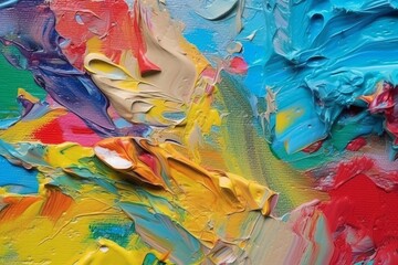 Abstract paint brush strokes. Oil on canvas rough brushstrokes of paint palette knife background.