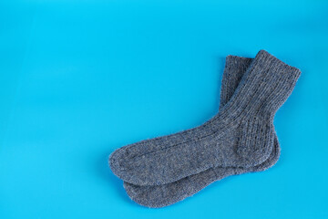 Hand knitted warm winter socks