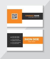 Double-sided creative business card template. Vector illustration.