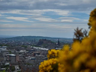 Foto op Canvas Edinburgh, capital of Scotland, from top of Arthurs seat. © Jens
