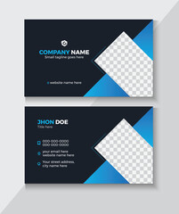 Double-sided creative business card template. Vector illustration.