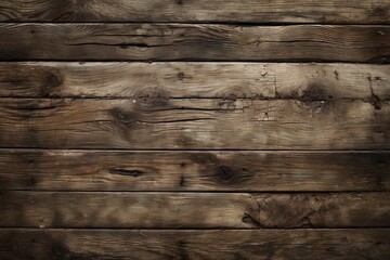  a close up of a wooden wall with a clock on it.  generative ai