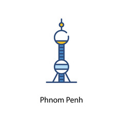 Phnom Penh icon. Suitable for Web Page, Mobile App, UI, UX and GUI design.