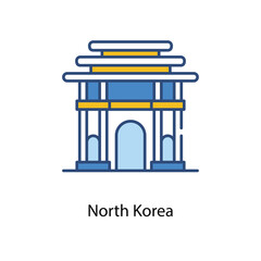 North Korea icon. Suitable for Web Page, Mobile App, UI, UX and GUI design.