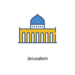 Jerusalem icon. Suitable for Web Page, Mobile App, UI, UX and GUI design.