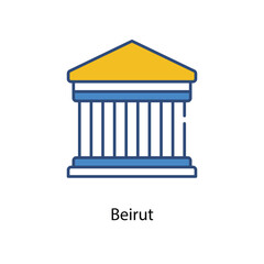 Beirut icon. Suitable for Web Page, Mobile App, UI, UX and GUI design.