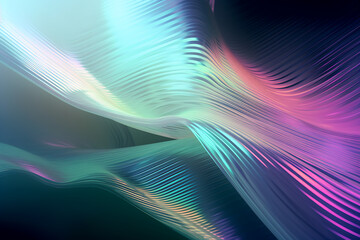 fractal burst background, 3D abstract neon wave gradient, banner, wallpaper. Generative AI