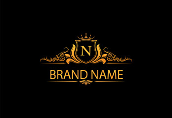 This is a luxury latter golden logo design
