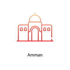 Amman icon. Suitable for Web Page, Mobile App, UI, UX and GUI design.