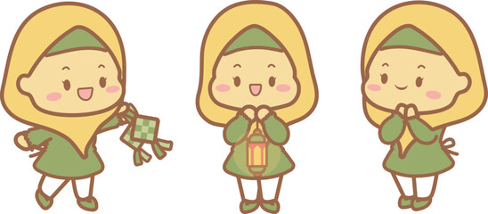 Ramadan Cute Character Girl