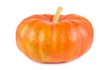 Orange big Pumpkin isolated on white.