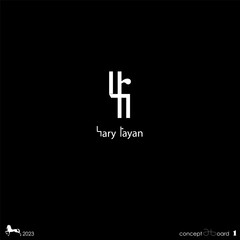 H R minimalistic name logo for personal identity and business.