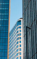 Obraz premium Modern buildings in city center. High tech architecture