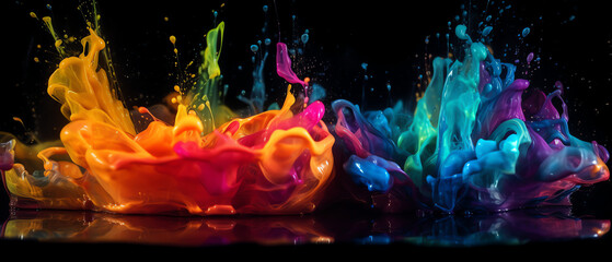 Multicolored Chromatic Splash Background