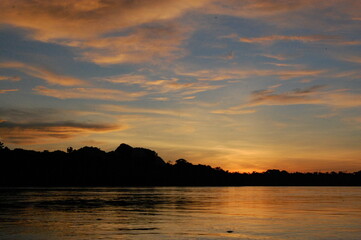 sunset over the river