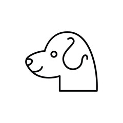 face side icon. outline icon