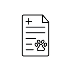 Document health icon. outline icon
