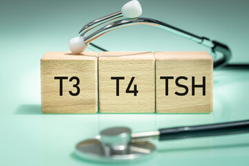 TSH, diagnosis of thyroid diseases, medical examination of t3 and t4, production and secretion of...
