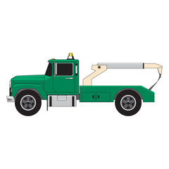 Fall Vintage Truck Vector Illustration on White in EPS10