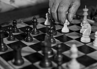 Championship Chess Tournament. Chess board.