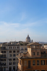 Fototapeta na wymiar Rome, view on the roofs of the city.