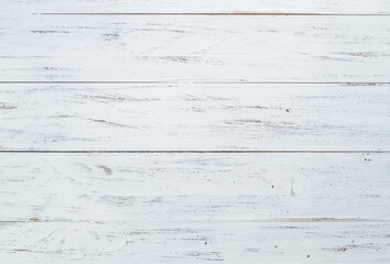 Old white wood board. Rustic wood background