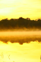 Photos of a beautiful sunrise on a lake