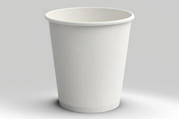 Paper Cup On White Background. Generative AI