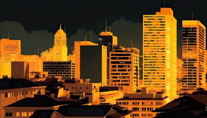 Tanzania Dodoma cityscape . Creative illustration. (Ai Generate)