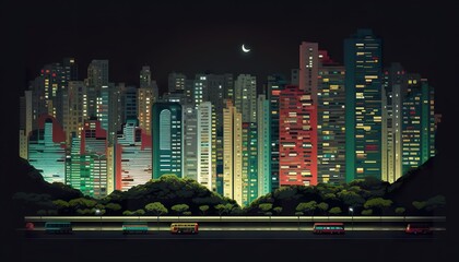 Venezuela Caracas cityscape . Creative illustration. (Ai Generate)