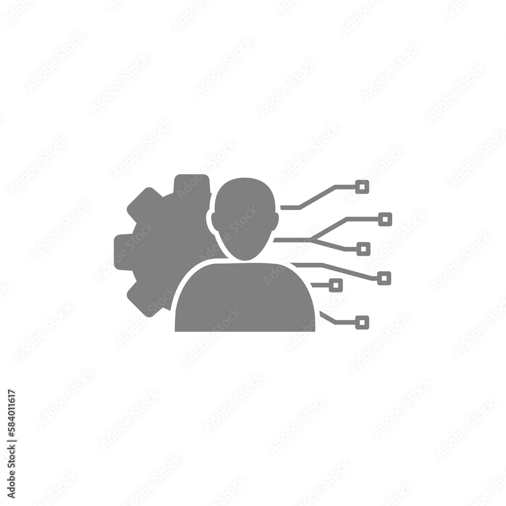 Poster artificial intelligence icon isolated on transparent background