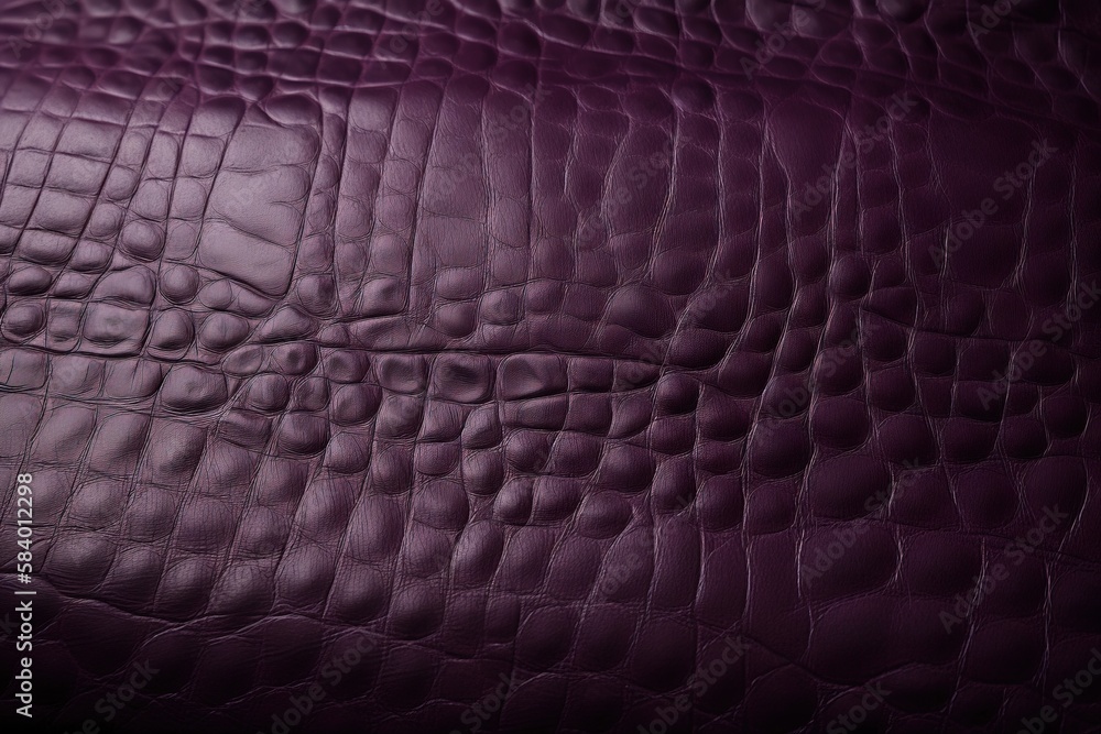Poster a close up of a purple leather textured surface with a pattern. generative ai