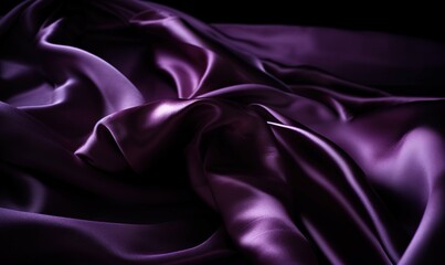  a close up of a purple cloth with a black background.  generative ai