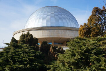 Silesian Planetarium - the largest and oldest in country. Dome. Chorzow, Poland. - Powered by Adobe