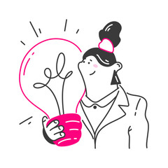 Woman Getting Creative Idea