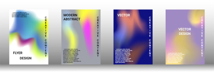 Artistic covers design. Creative fluid colors backgrounds. Set of abstract covers