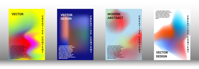 Artistic covers design. Creative fluid colors backgrounds. Set of abstract covers