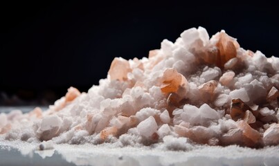 Obraz na płótnie Canvas a pile of sugar crystals sitting on top of a table. generative ai