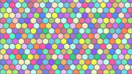 Easter Pattern Colorful Neon Colors Easter Holiday. Hexagon Pattern
