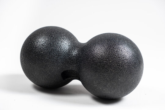 Double back massage ball, myofascial release, back muscle relaxation, self-massage.