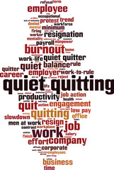 Obraz premium Quiet quitting word cloud
