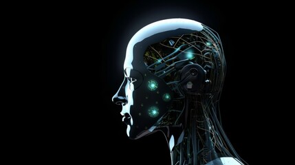 Artificial Intelligence robot concept. Generative AI
